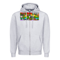 Heather Grey Western St. Patrick's Day Shamrock Rainbow Zipper Hoodie - Artiststas