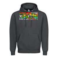 Smoke Western St. Patrick's Day Shamrock Rainbow Zipper Hoodie - Artiststas