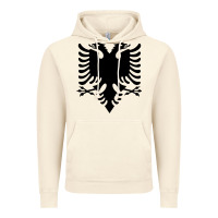 Vintage Artic Albanian Flag Eagle Double Red Albania Shqipe Kosovo Vintage Hoodie - longCreatives