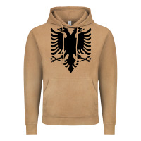 Vintage Camel Albanian Flag Eagle Double Red Albania Shqipe Kosovo Vintage Hoodie - longCreatives