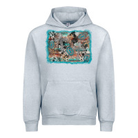 Heather Grey cross western background Urban Hoodie - AdoDesignShop