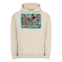 Pigment French Oak cross western background Urban Hoodie - AdoDesignShop