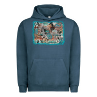 Pigment Midnight Navy cross western background Urban Hoodie - AdoDesignShop