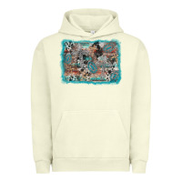 Pigment Pistachio cross western background Urban Hoodie - AdoDesignShop
