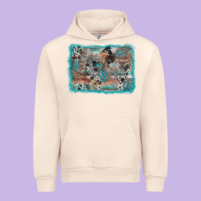 Cross Western Background Urban Hoodie Designed By Adodesignshop