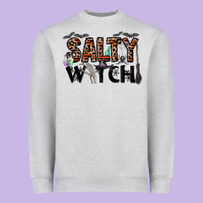 Salty Witch Heavyweight Sweatshirt Designed By Cowhidedigitalart