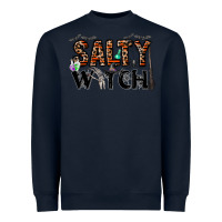Navy salty witch Heavyweight Sweatshirt - CowhideDigitalArt