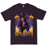 Plum Bad Witch Black Woman Premium Tee - texasbilliewilder