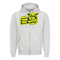 Dove Grey may the 4th be with you Zipper Hoodie - longCreatives