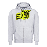 Heather Grey may the 4th be with you Zipper Hoodie - longCreatives