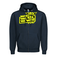 Navy may the 4th be with you Zipper Hoodie - longCreatives
