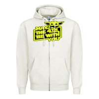 Oatmeal Heather may the 4th be with you Zipper Hoodie - longCreatives