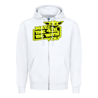 White may the 4th be with you Zipper Hoodie - longCreatives