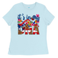 Baby Blue its in my dna puerto rico Ladies Tee - texasbilliewilder