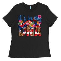 Black its in my dna puerto rico Ladies Tee - texasbilliewilder