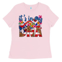 Bubblegum Pink its in my dna puerto rico Ladies Tee - texasbilliewilder