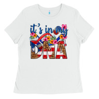 White its in my dna puerto rico Ladies Tee - texasbilliewilder