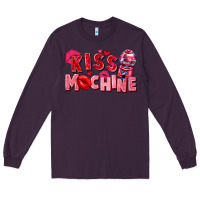 Plum Kiss machine Valentine's Day Long Sleeve Tee - FaDigitalArtStudio