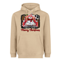 Mushroom merry christmas truck snowman Heavyweight Hoodie - BarkalooDesign