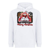 White merry christmas truck snowman Heavyweight Hoodie - BarkalooDesign