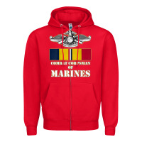 Red Eagle FMF Corpsman 8404 T Back Design Zipper Hoodie - longCreatives