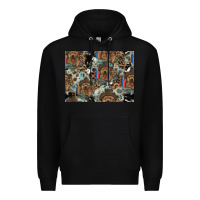 Black Dog Pattern Premium Hoodie - CowhideDigitalArt