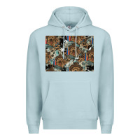 Blue Mist Dog Pattern Premium Hoodie - CowhideDigitalArt