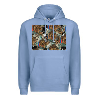Colony Blue Dog Pattern Premium Hoodie - CowhideDigitalArt
