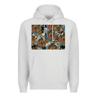 Dove Grey Dog Pattern Premium Hoodie - CowhideDigitalArt