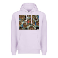 Lilac Dog Pattern Premium Hoodie - CowhideDigitalArt