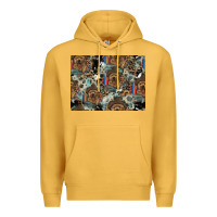 Mustard Dog Pattern Premium Hoodie - CowhideDigitalArt