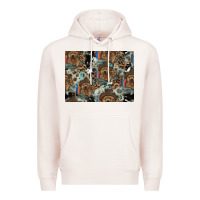 Pale Pink Dog Pattern Premium Hoodie - CowhideDigitalArt
