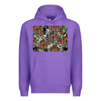 Purple Dog Pattern Premium Hoodie - CowhideDigitalArt