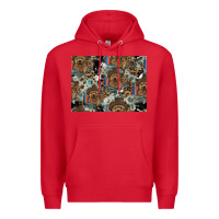 Red Dog Pattern Premium Hoodie - CowhideDigitalArt