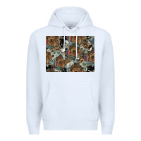 White Dog Pattern Premium Hoodie - CowhideDigitalArt