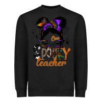 Black one spooky teacher Heavyweight Sweatshirt - SublimationCraftShop
