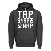 Charcoal Heather Tap Snap Or Nap Jiu Jitsu Hoodie Brazilian BJJ Gifts Zipper Hoodie - longCreatives