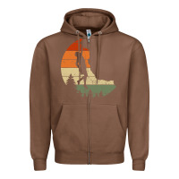 Chestnut Retro Rock Climbing Vintage Climber Zipper Hoodie - longCreatives