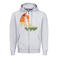 Heather Grey Retro Rock Climbing Vintage Climber Zipper Hoodie - longCreatives