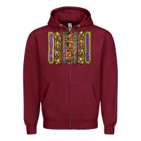 Burgundy mardi gras fleur de lis mask leopard glitter  brushstrokes Zipper Hoodie - Artiststas