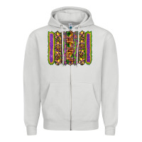 Dove Grey mardi gras fleur de lis mask leopard glitter  brushstrokes Zipper Hoodie - Artiststas