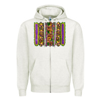 Oatmeal Heather mardi gras fleur de lis mask leopard glitter  brushstrokes Zipper Hoodie - Artiststas