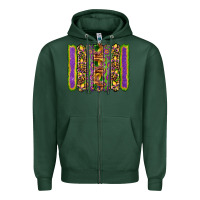 Sports Green mardi gras fleur de lis mask leopard glitter  brushstrokes Zipper Hoodie - Artiststas