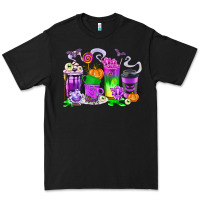 Black Halloween Coffee Cups Premium Tee - texasbilliewilder