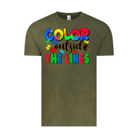 Vintage Olive Color outside the lines Vintage Tee - CowGirlArtShop