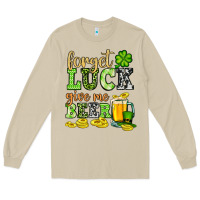 Mushroom St. Patrick's Forget luck give me beer Long Sleeve Tee - OliviaCreatesArt