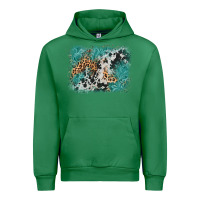 Emerald cowhide turquoise leather background Urban Hoodie - AdoDesignShop