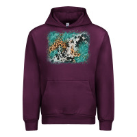Mauve Wine cowhide turquoise leather background Urban Hoodie - AdoDesignShop