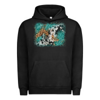 Pigment Black cowhide turquoise leather background Urban Hoodie - AdoDesignShop