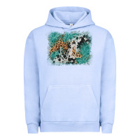 Pigment Grape Ice cowhide turquoise leather background Urban Hoodie - AdoDesignShop
